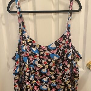 Torrid Black and Blue Sleeveless Romper